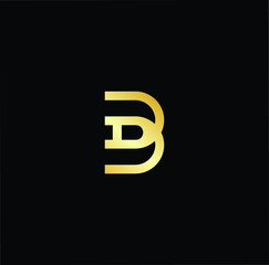 Outstanding professional elegant trendy awesome artistic black and gold color B BA AB initial based Alphabet icon logo.