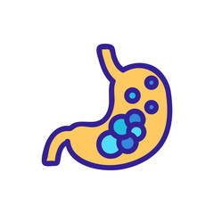 stomach icon vector. Thin line sign. Isolated contour symbol illustration