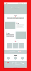 landing page for company template 