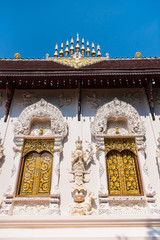 Naklejka premium Chiang Mai , Thailand - January, 18, 2020 :Wat Pa Dara Phirom is a 100 years old royal temple in upcountry located in Mae Rim This is one of the most significant temples in Chiang Mai