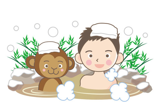 754 件の最適な 温泉に入る猿 画像 ストック写真 ベクター Adobe Stock