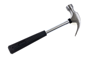 Marteau de charpentier arrache-clous sur fond blanc