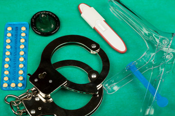 Birth control , sexual abuse concept