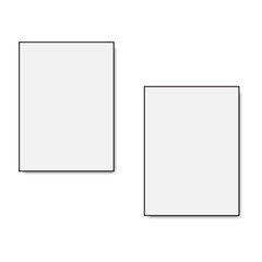 Realistic two picture frames. Vector.
