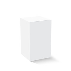 Blank paper or cardboard box template. Vector
