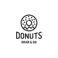 Fototapeta premium Donut Logo Design Template