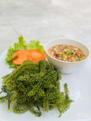 Green caviar Sea grape green algae Caulerpa lentillifera