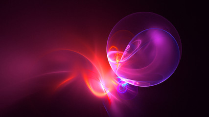 Fractal 3D rendering abstract and shiny background