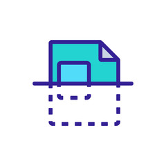 Scanner document icon vector. Thin line sign. Isolated contour symbol illustration