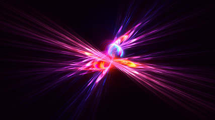 Fractal 3D rendering abstract and shiny background