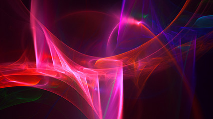 Fractal 3D rendering abstract and shiny background