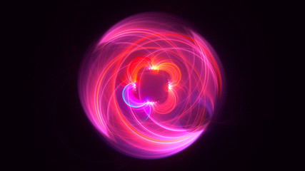 Fractal 3D rendering abstract and shiny background