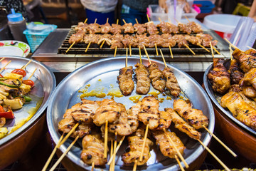 Chiang Mai , Thailand - January, 18, 2020 : Saturday market walking street, Popular tourist souvenirs and visit the local craft market is be held every Saturday in Chiang Mai, Thailand.