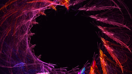 Fractal 3D rendering abstract and shiny background
