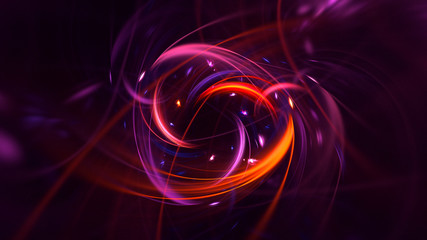 Fractal 3D rendering abstract and shiny background