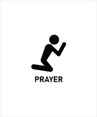 Obraz premium prayer icon,vector best illustration design icon.