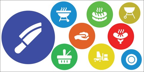 Modern Simple Set of fork Vector filled Icons