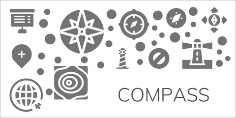 compass icon set