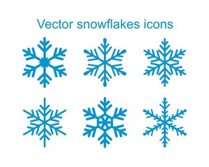 Fototapeta na wymiar Vector snowflakes Icon template black color editable. Vector snowflakes Icon symbol Flat vector illustration for graphic and web design.