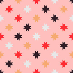 Aztec elements. Ethnic boho ornament. Seamless pattern. Tribal motif. Vector illustration for web design or print.