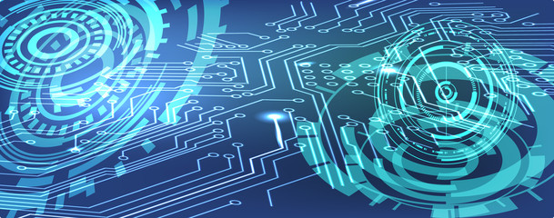Vector circuit Board background technology, illustration