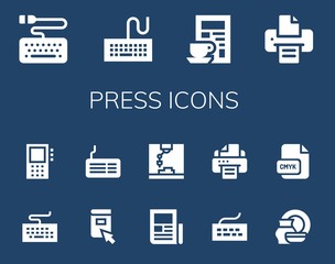press icon set