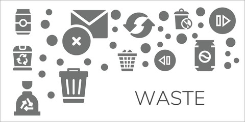 waste icon set