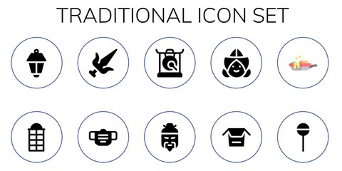 traditional icon set