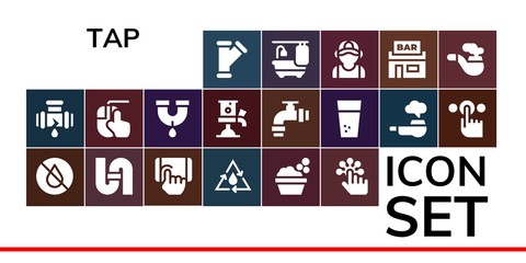 Modern Simple Set of tap Vector filled Icons