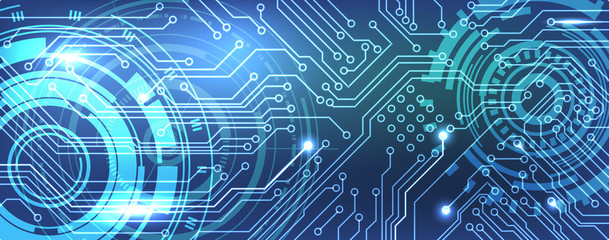 Vector circuit Board background technology, illustration - 322480194