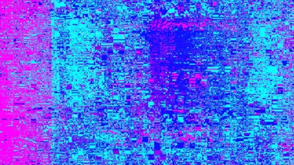 abstract background with digital twitches, color distortion of background noise, glitch art, quick noise with square particles, design of distortions of different colors.