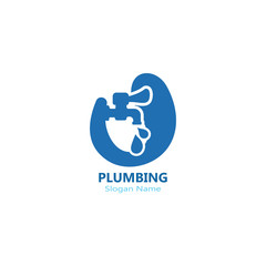 Plumbing logo vector template illustration icon design