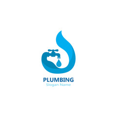 Plumbing logo vector template illustration icon design