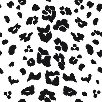 Black and white leopard pattern design, vector illustration background
