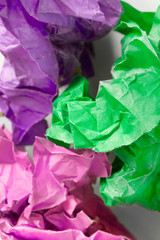 Colorful crumpled paper