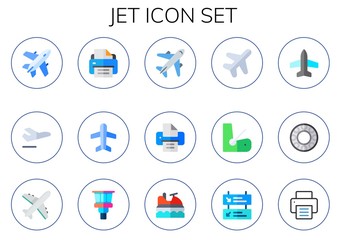 Modern Simple Set of jet Vector flat Icons