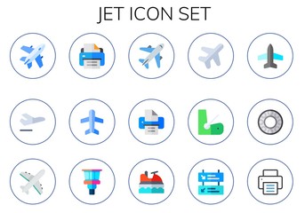 Modern Simple Set of jet Vector flat Icons