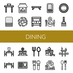 Set of dining icons