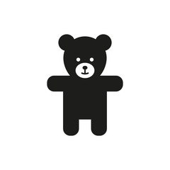 The icon is a Teddy bear. Simple vector illustration