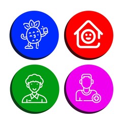 Set of friends icons