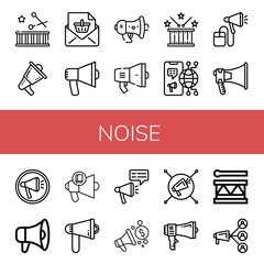 noise simple icons set