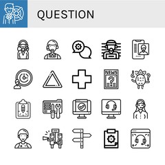 Set of question icons