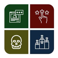 ranking simple icons set