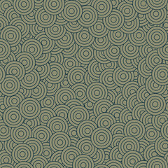1920 Art Deco golden circle repeated pattern for background, wallpaper, decoration. - 322485549