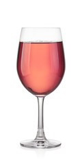Glass of rose wine