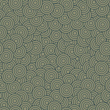 1920 Art Deco golden circle repeated pattern for background, wallpaper, decoration.
