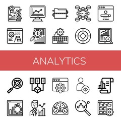 Set of analytics icons