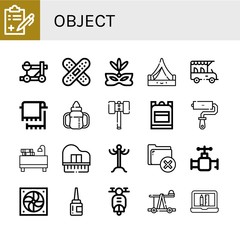 Set of object icons