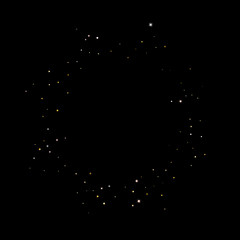 Gold Glitter Stars. Luxury Shiny Confetti.