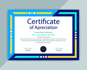 Modern office & corporate certificate design template